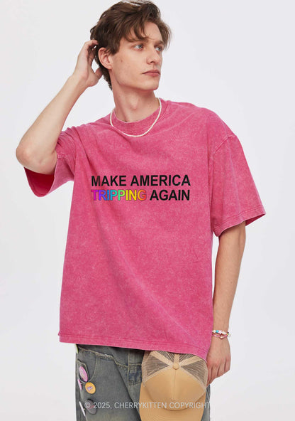 Make America Tripping Again Y2K Washed Tee Cherrykitten