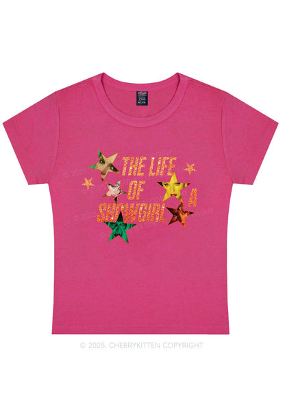 Star TS Photo Y2K Baby Tee Cherrykitten