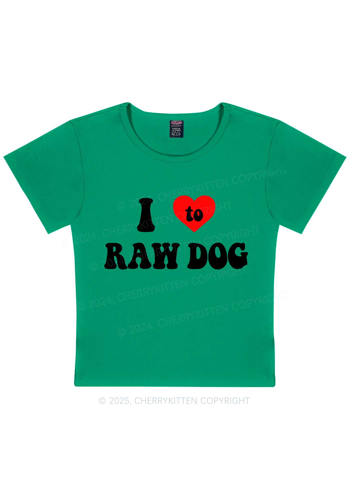 I Love Raw Dog Y2K Baby Tee Cherrykitten