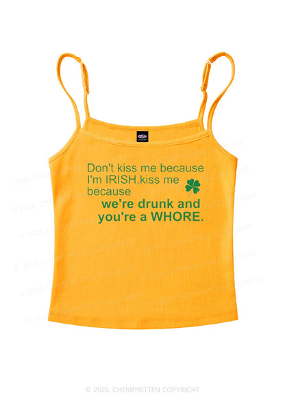 Drunk And Hore St Patricks Y2K Spaghetti Strap Cami Cherrykitten