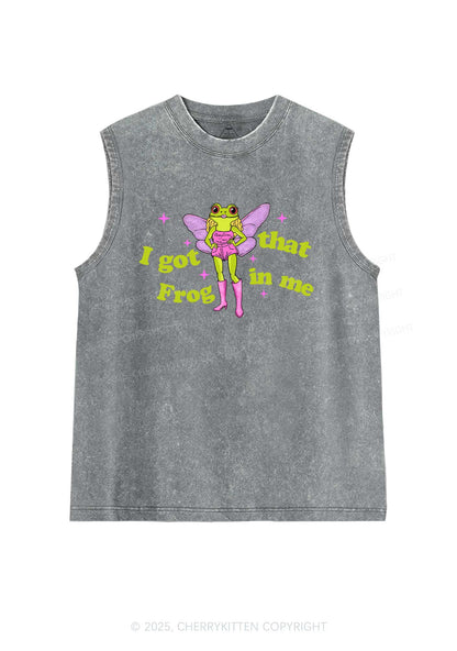 I Got That Frog Y2K Washed Muscle Tank Cherrykitten
