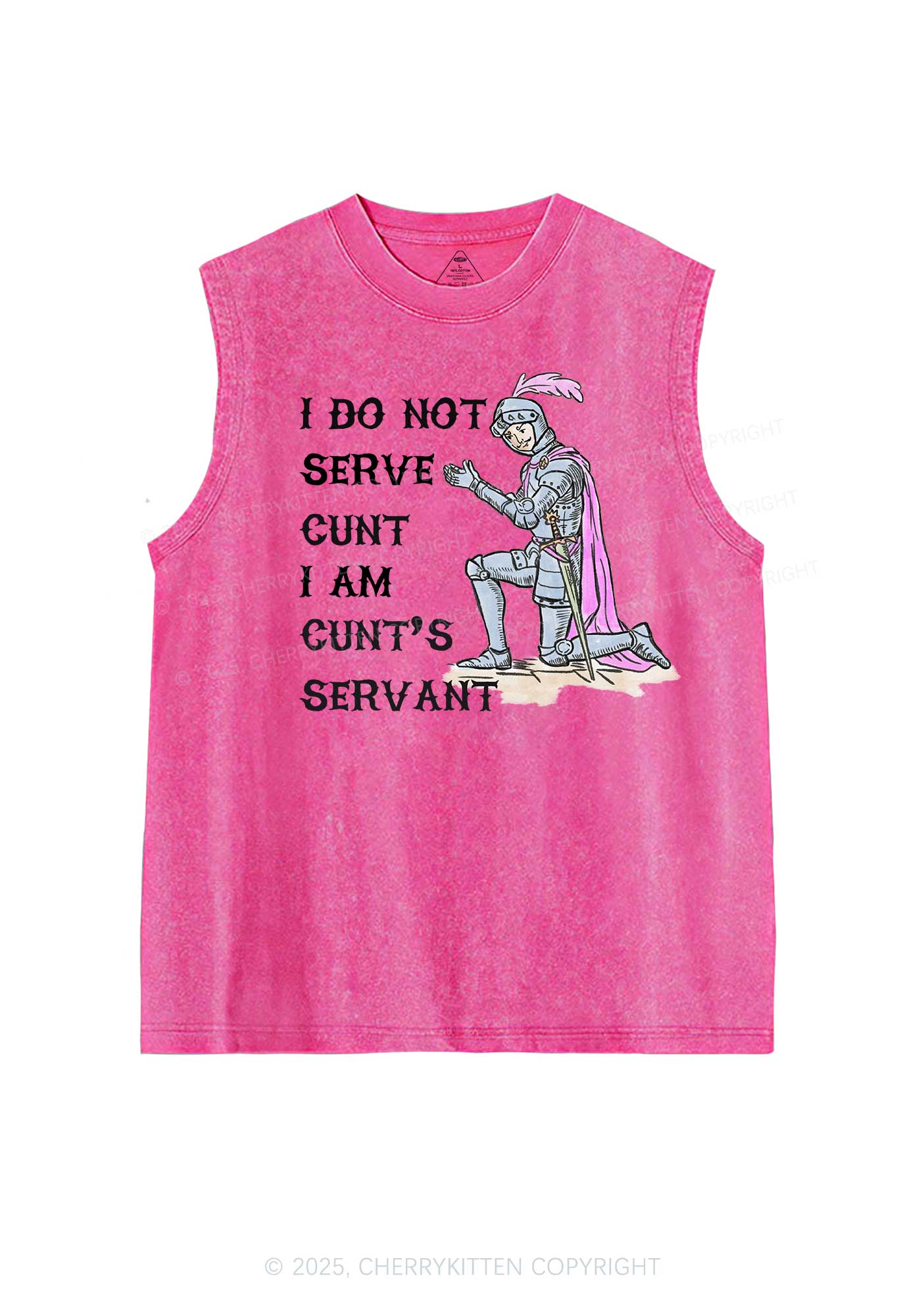 I Am Cxxt Servant Y2K Washed Muscle Tank Cherrykitten