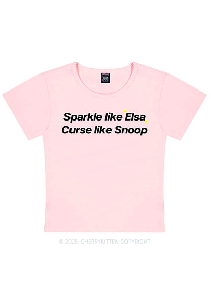 Sparkle Like Princess Y2K Baby Tee Cherrykitten