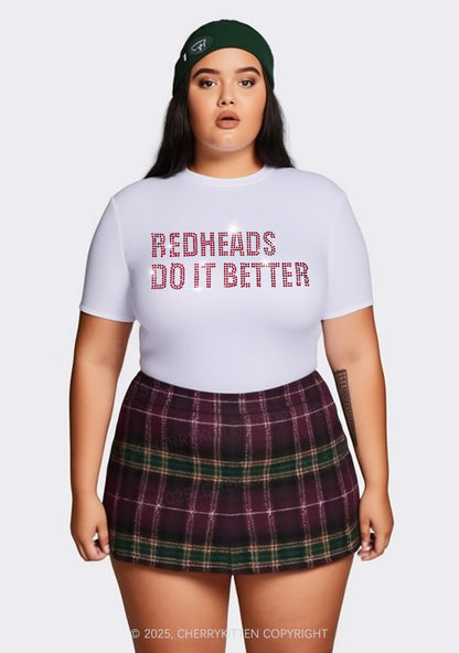 Curvy Redheads Do It Better Y2K Baby Tee Cherrykitten