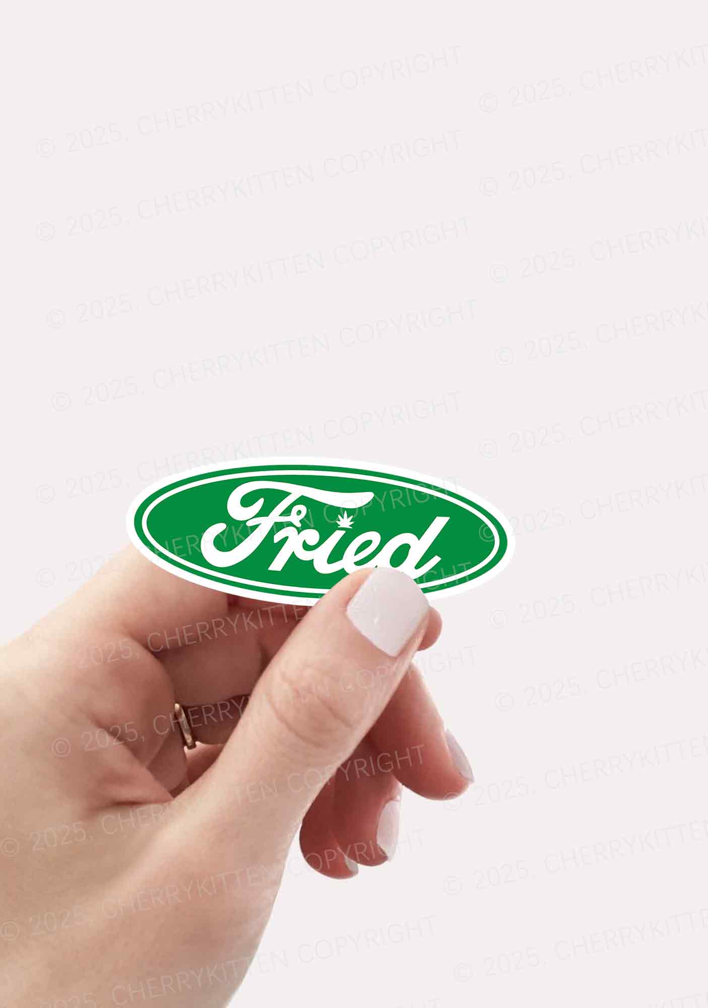 Green Fried 1Pc Y2K Sticker Cherrykitten