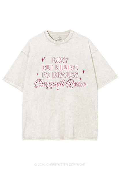 Busy But Willing To Discuss Y2K Washed Tee Cherrykitten