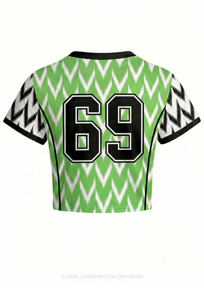 Dibs On The Ginger St Patricks Y2K Crop Football Jersey Shirts Cherrykitten