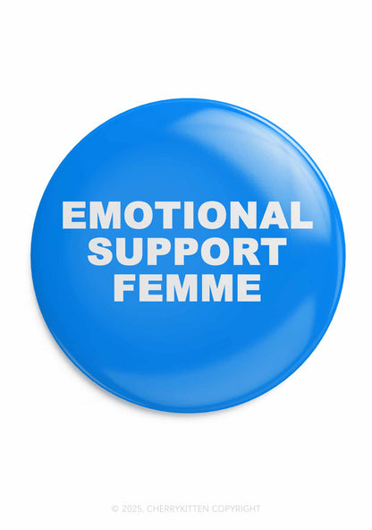 Emotional Support Femme 1Pc Y2K Pin Badge Cherrykitten
