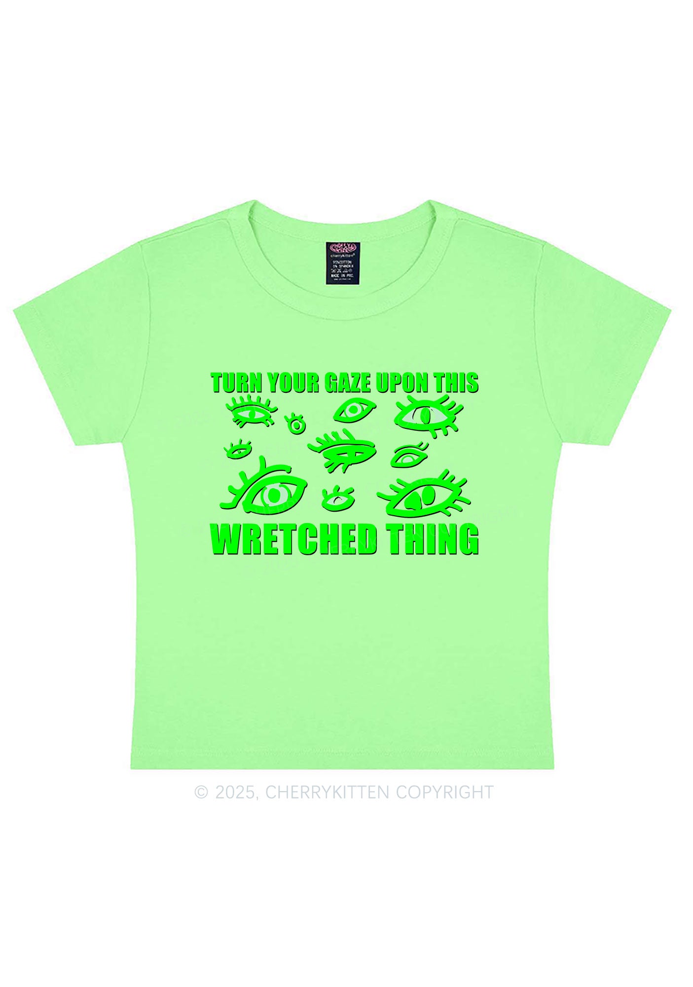 Turn Your Gaze Upon This Y2K Baby Tee Cherrykitten
