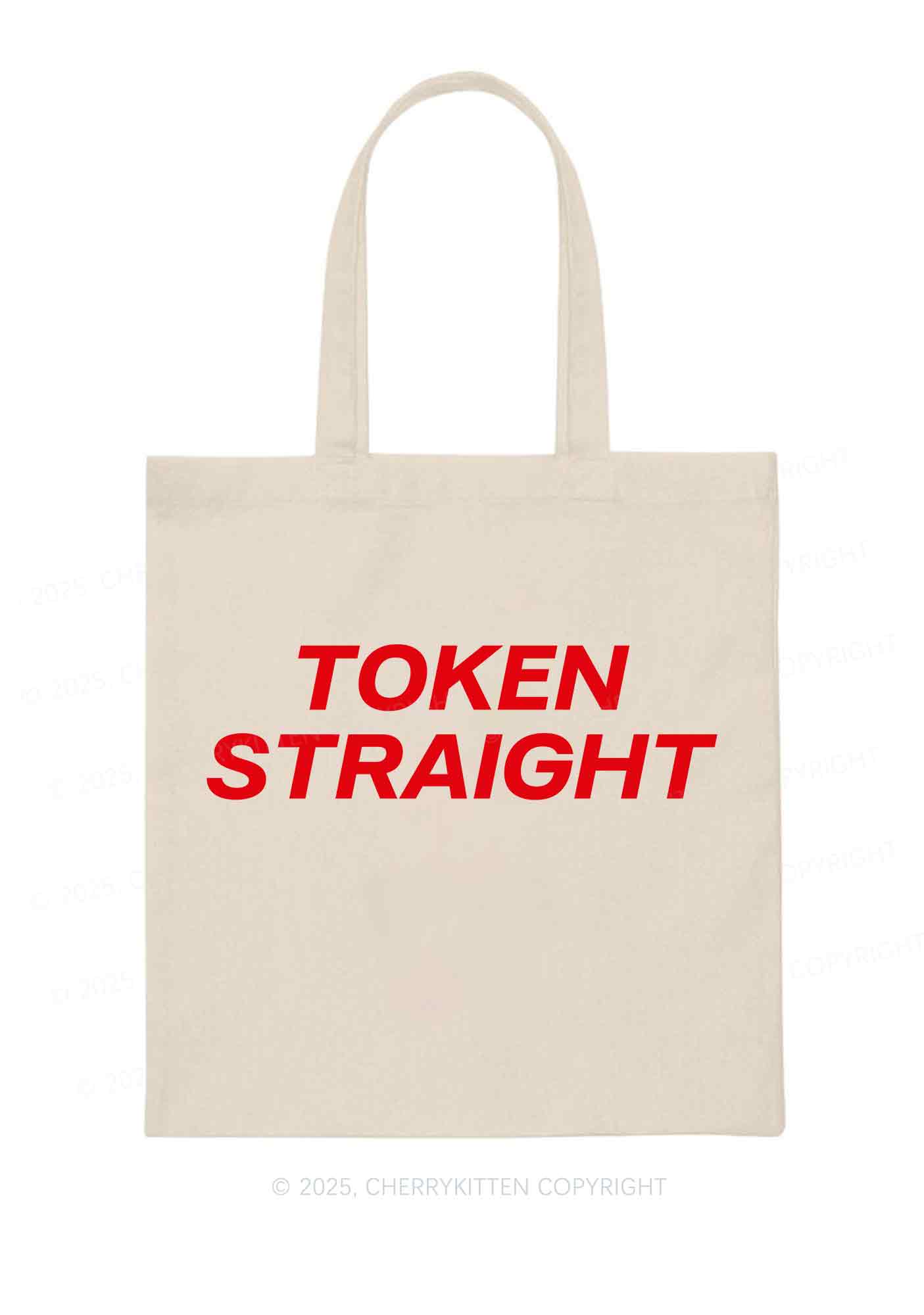 Token Straight Pride Y2K Canvas Tote Bag Cherrykitten
