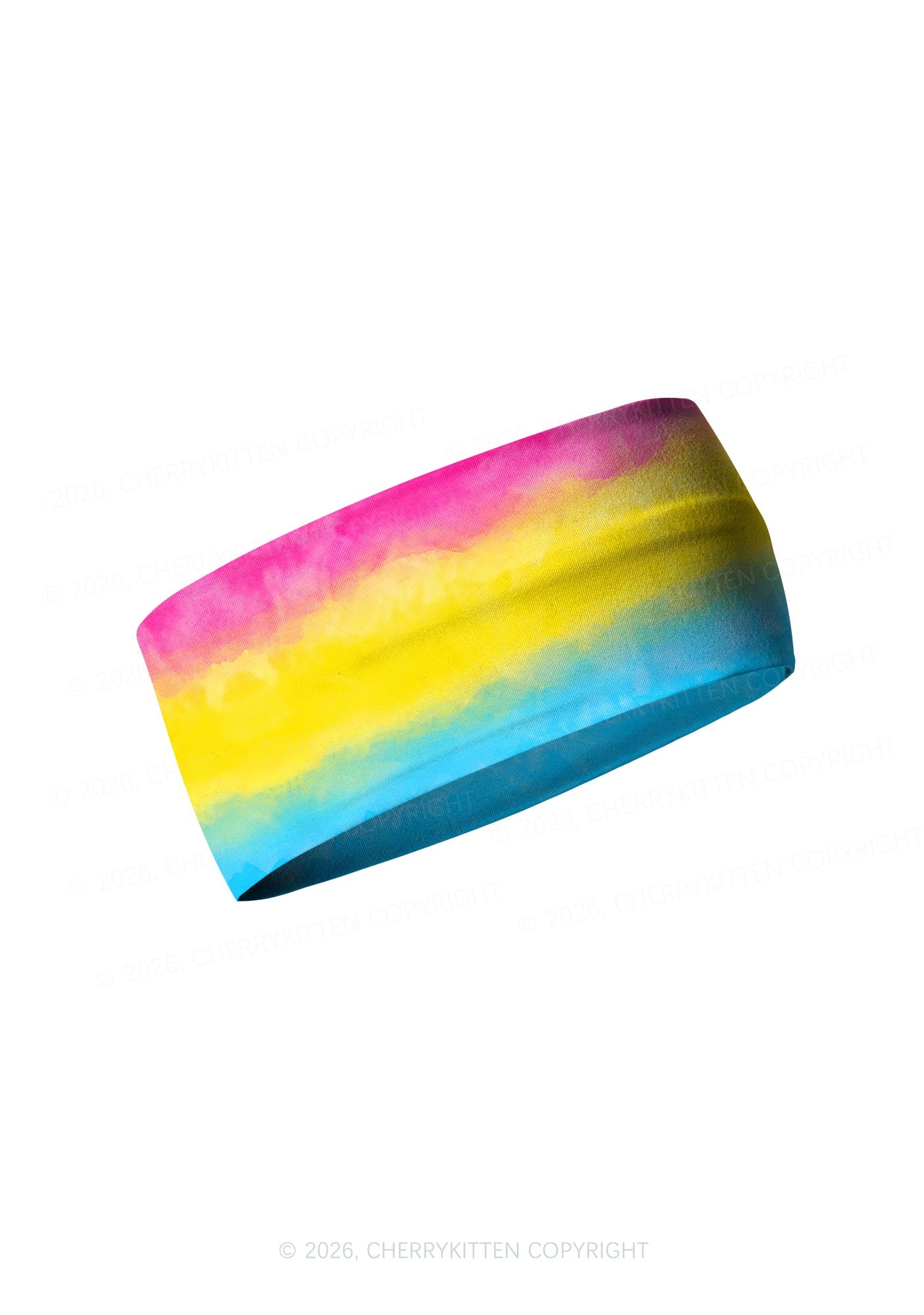 Pansexual Tie Dye Pride Y2K Print Headband Cherrykitten