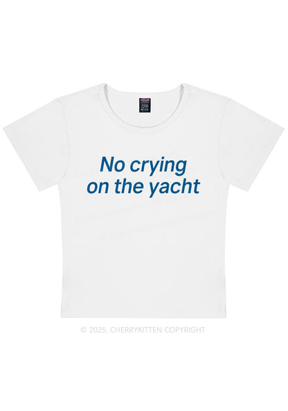 No Crying On Yacht Y2K Baby Tee Cherrykitten