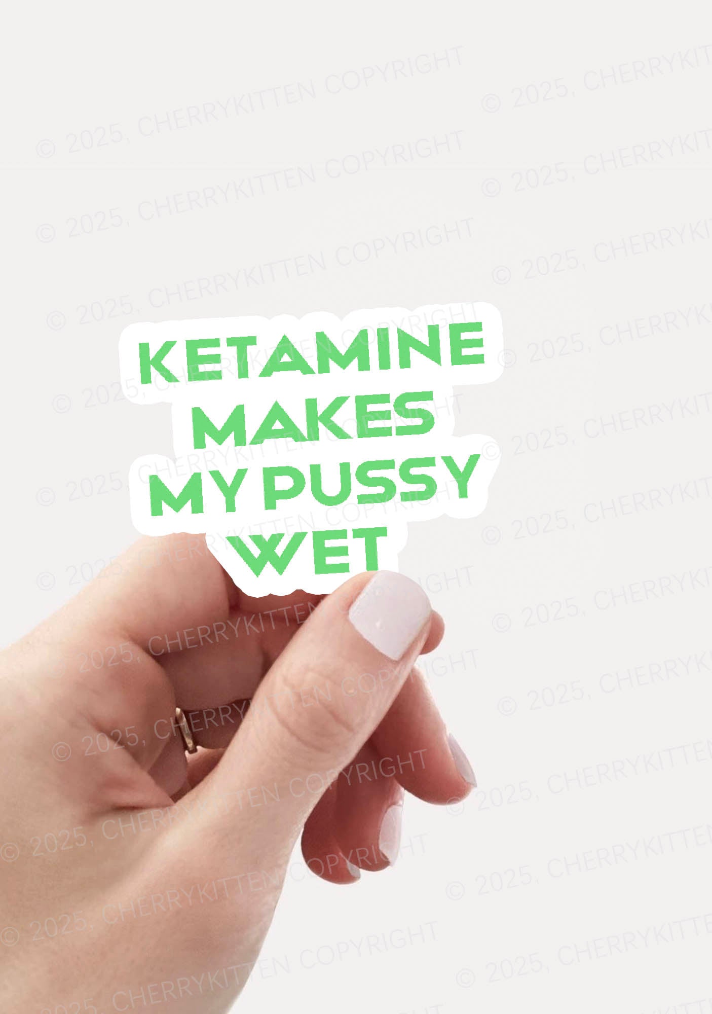 K Makes My Puxxy Wet 1Pc Y2K Sticker Cherrykitten