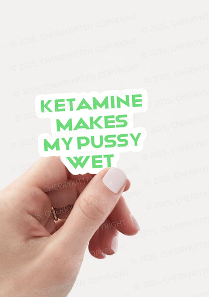 K Makes My Puxxy Wet 1Pc Y2K Sticker Cherrykitten