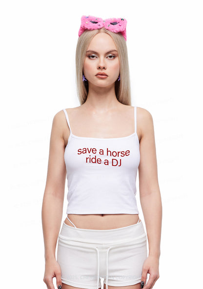 Glitter Ride A DJ Y2K Spaghetti Strap Cami Cherrykitten