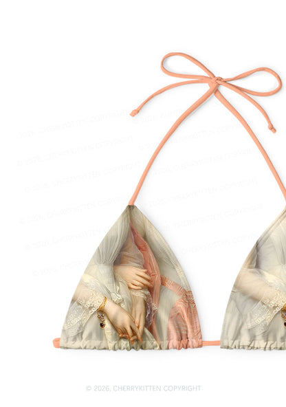 Sapphic Hands Pride Y2K Print Bikini Set Cherrykitten