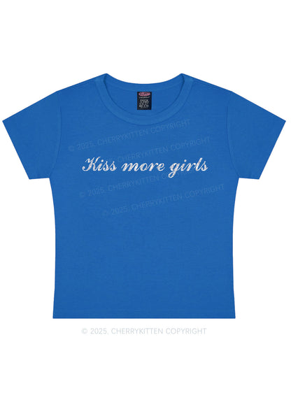 Glitter Kiss More Girls Pride Y2K Baby Tee Cherrykitten