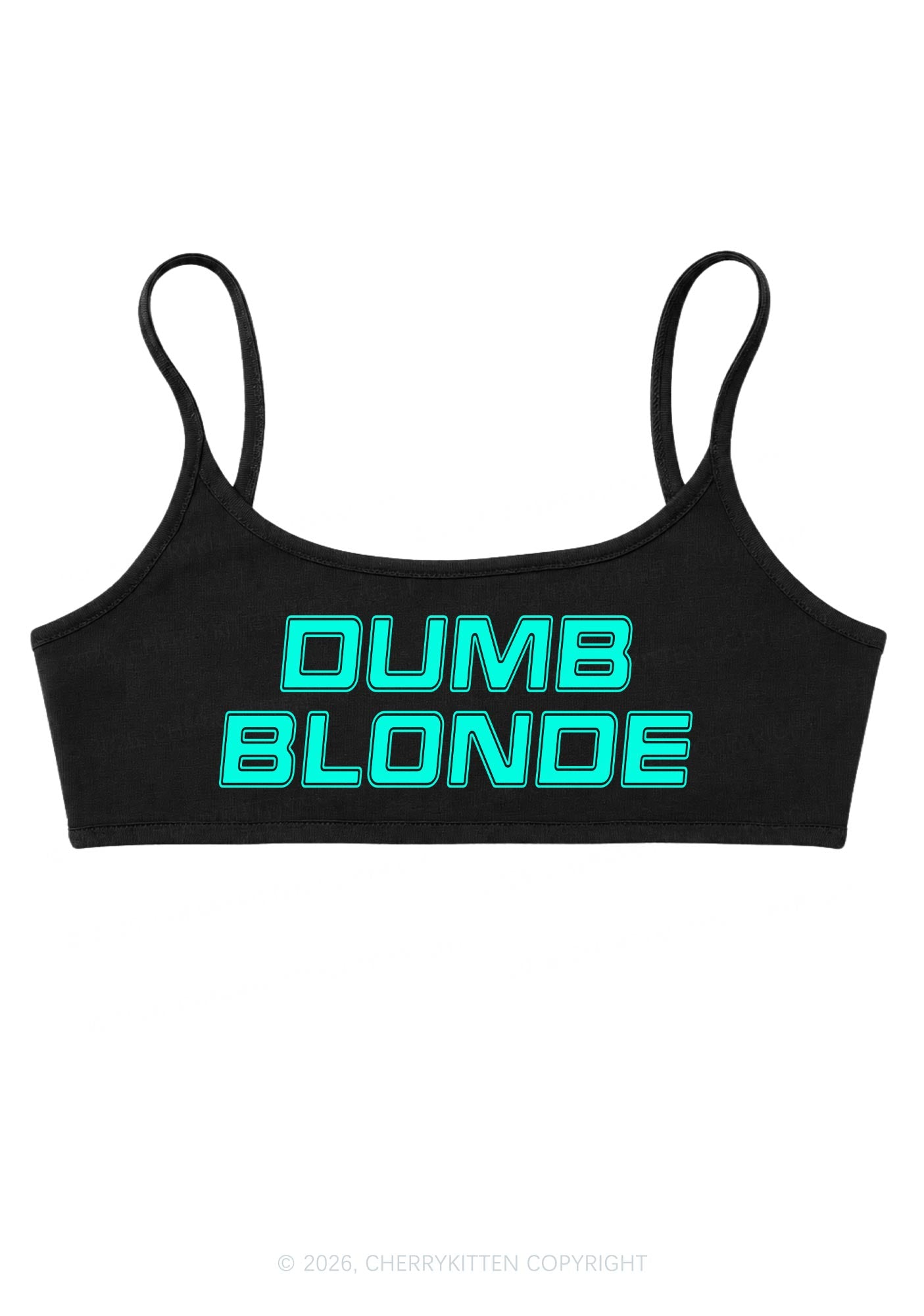 Dumb Blonde Y2K Super Crop Cami Cherrykitten