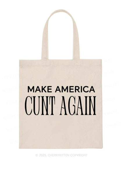 Make America Cxxt Again Y2K Canvas Tote Bag Cherrykitten