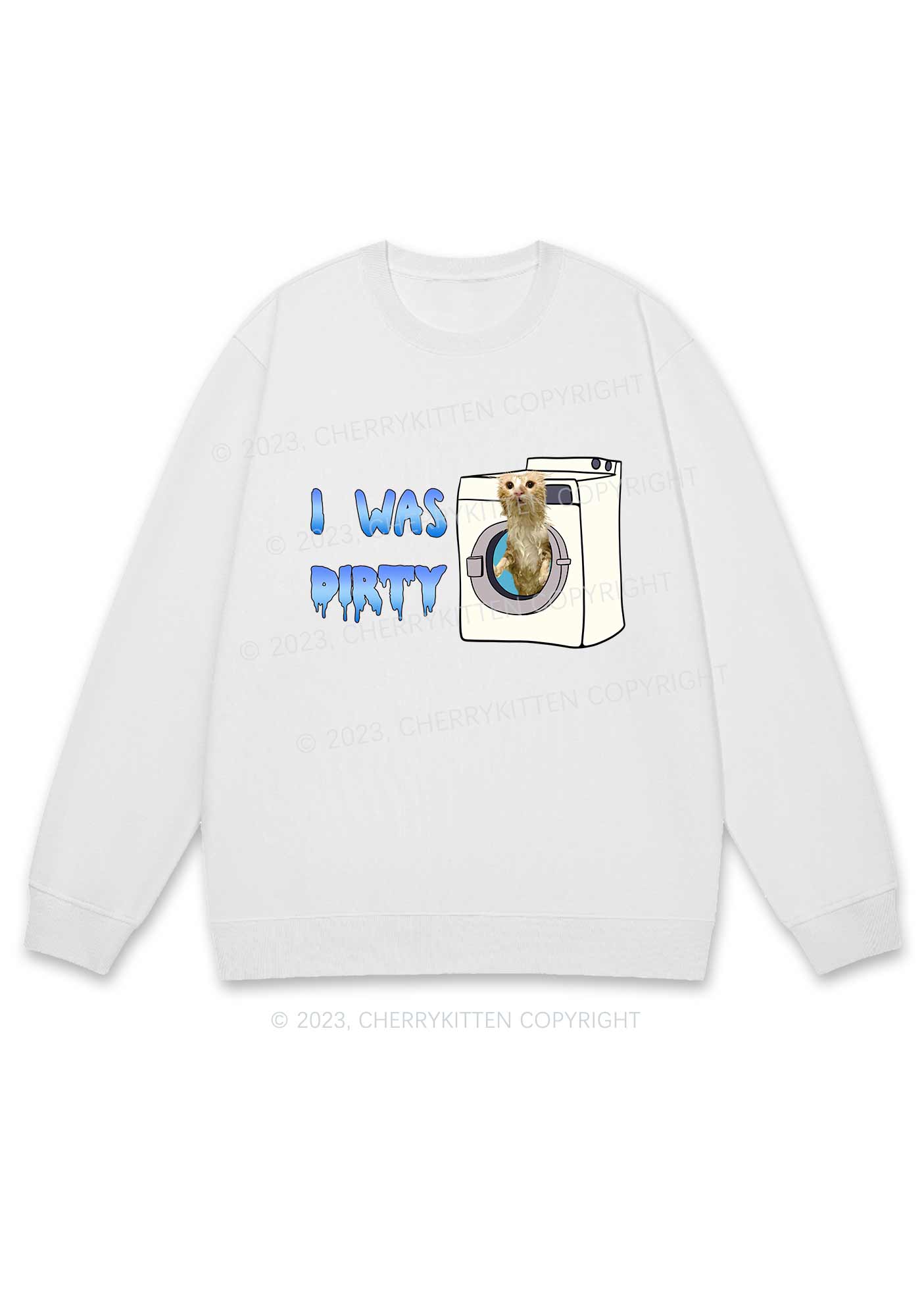 I Was Dirty Y2K Sweatshirt Cherrykitten