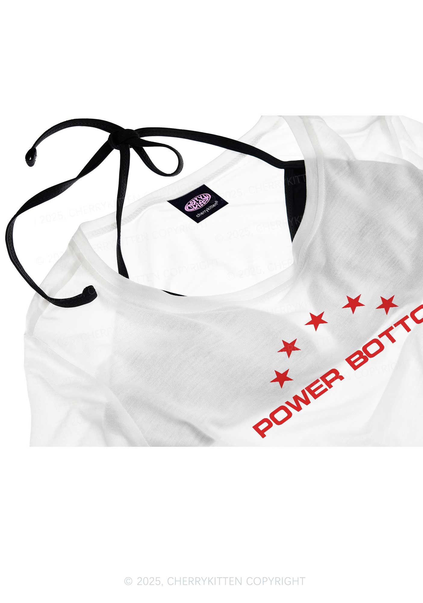Power Bottom Pride Y2K Sheer Boyfriend Tee Cherrykitten