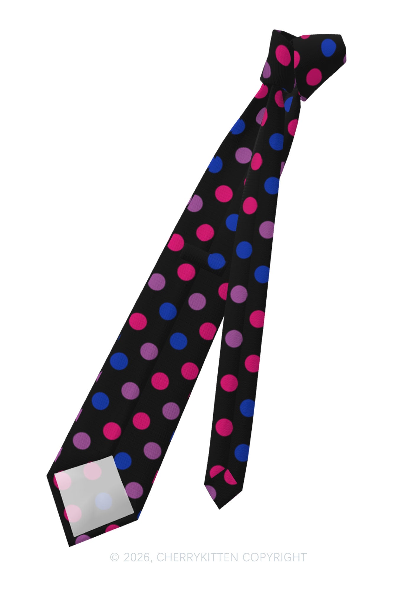 Bisexual Dots Pride Y2K Necktie Cherrykitten