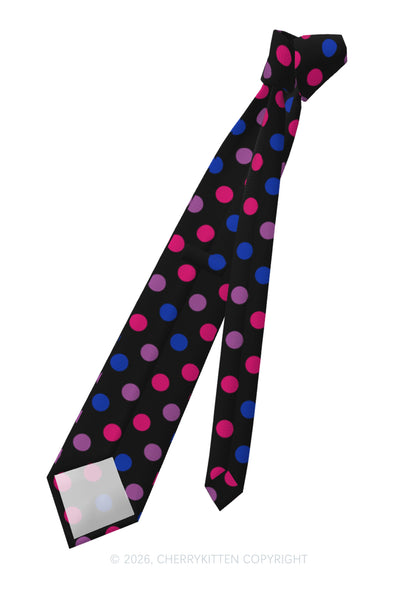Bisexual Dots Pride Y2K Necktie Cherrykitten