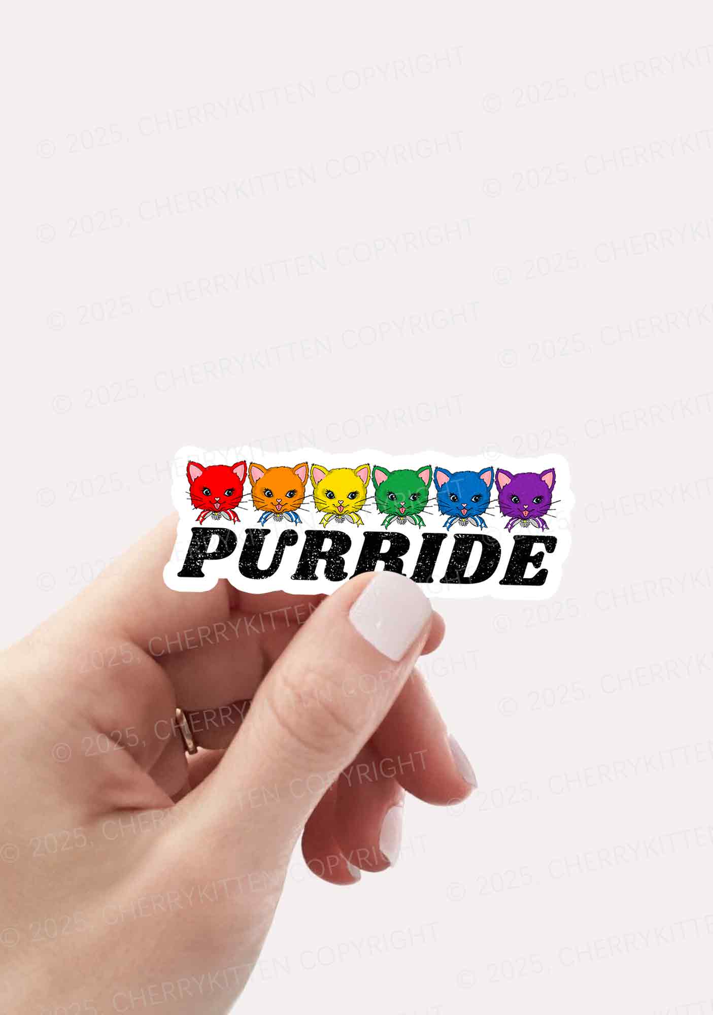 Purride Cat Pride 1Pc Y2K Sticker Cherrykitten
