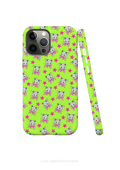 Pink Bow Cats Star Y2K Phone Case Cherrykitten