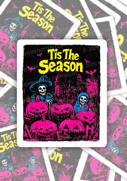Halloween Tis The Season Skull Y2K Sticker Cherrykitten