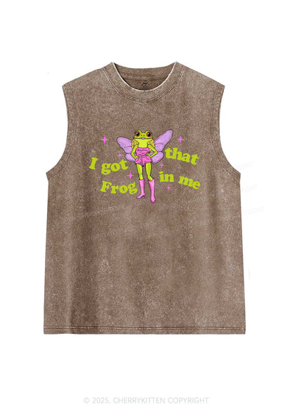 I Got That Frog Y2K Washed Muscle Tank Cherrykitten