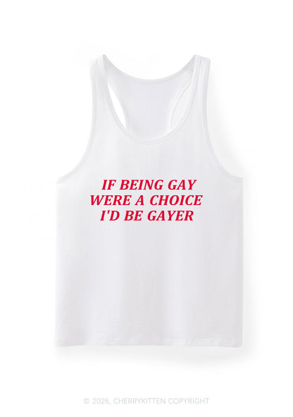 Being Gay Were A Choice Pride Y2K Men Racerback Tank Top Cherrykitten