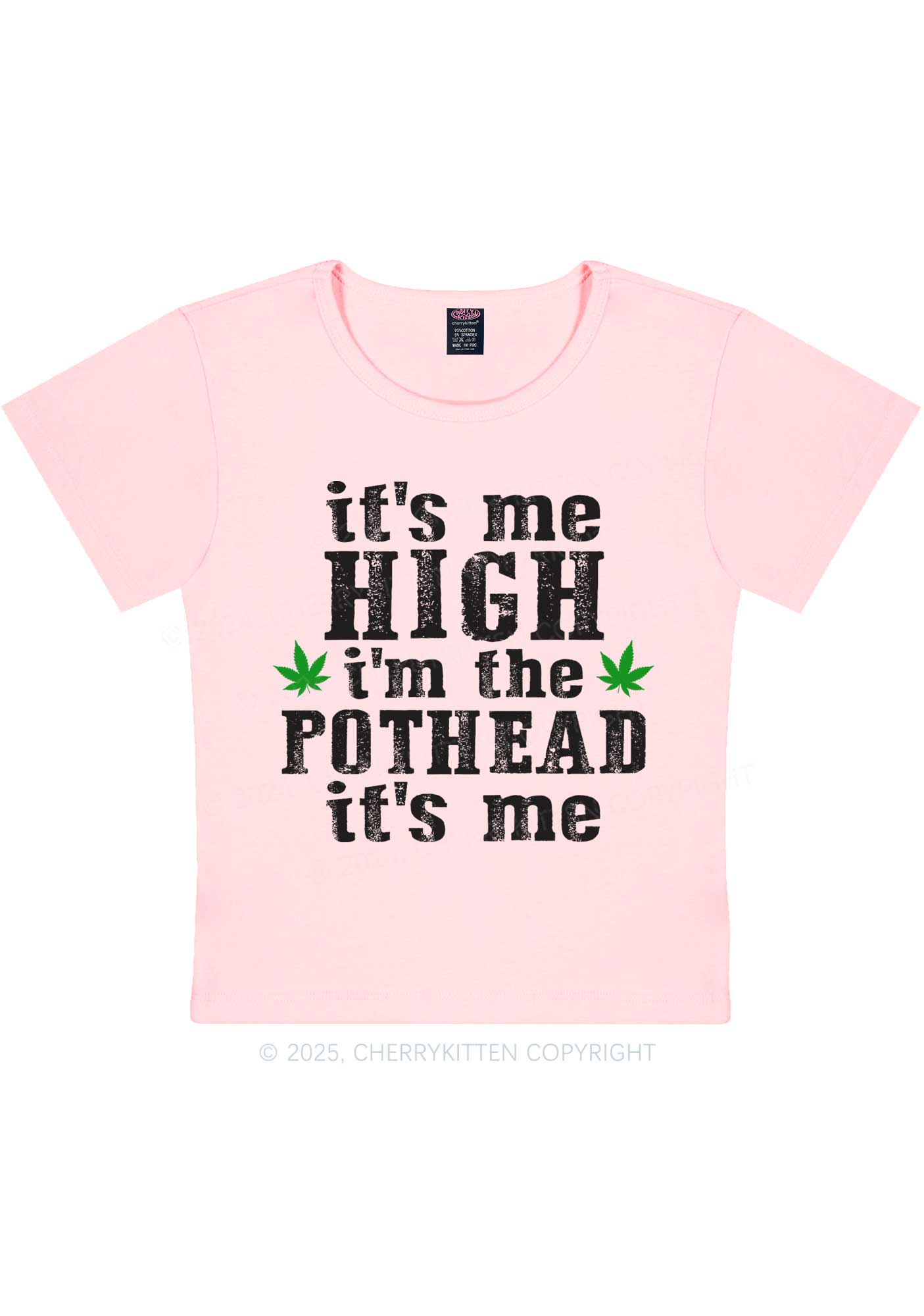 High Pothead Y2K Baby Tee Cherrykitten
