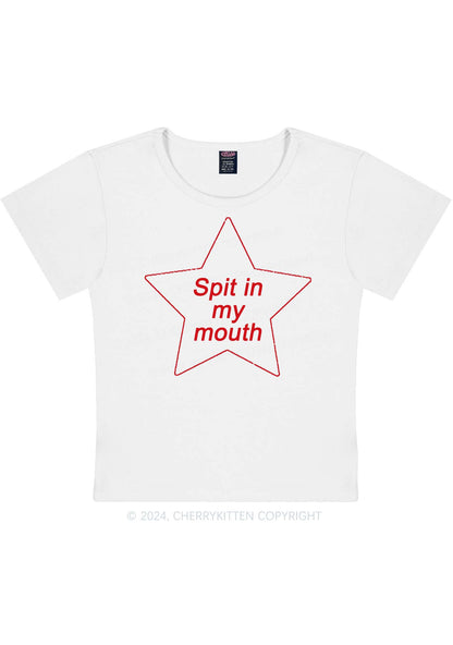 Spit In My Mouth Y2K Baby Tee Cherrykitten