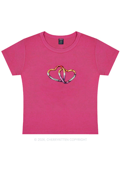Carabiner Hearts Pride Y2K Baby Tee Cherrykitten
