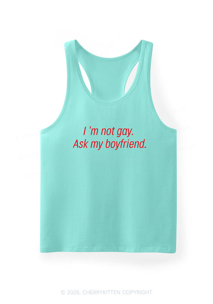 Im Not Gay Pride Y2K Men Racerback Tank Top Cherrykitten