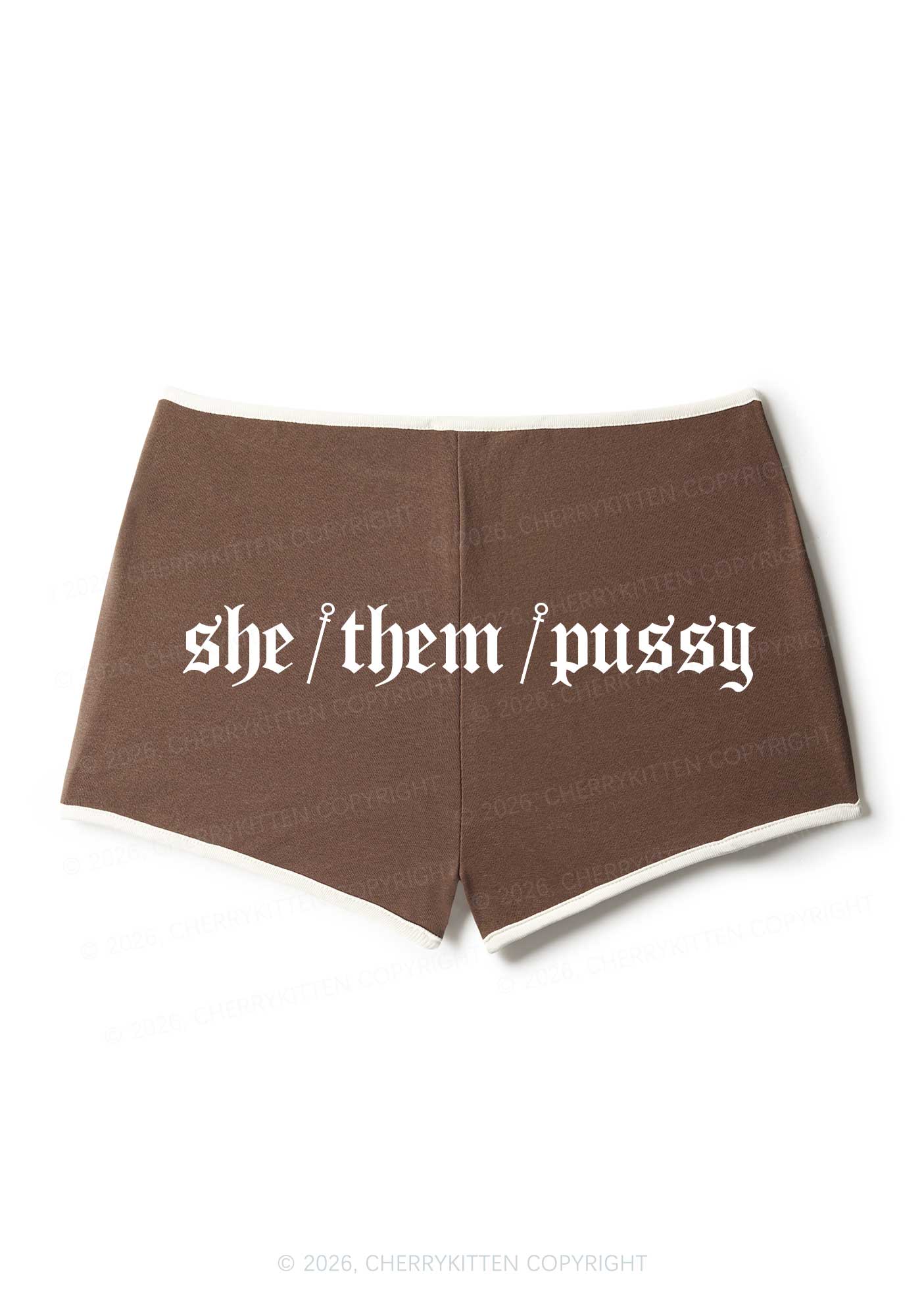 She Them Puxxy Pride Y2K Booty Shorts Cherrykitten