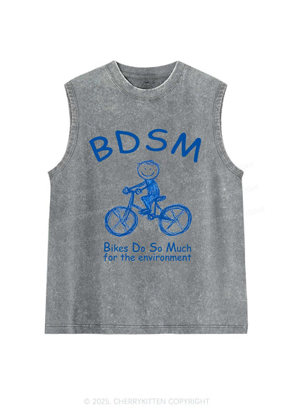 Bikes Do Much Environment Y2K Washed Muscle Tank Cherrykitten