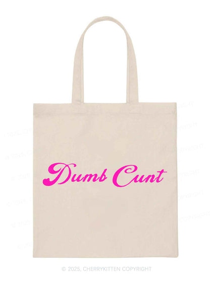 Dumb Cxxt Y2K Canvas Tote Bag Cherrykitten