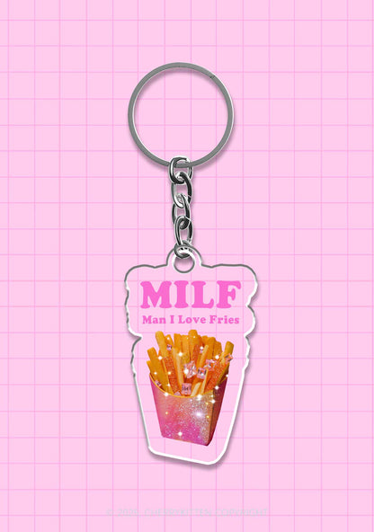 Man I Love Fries 1Pc Y2K Keychain Cherrykitten