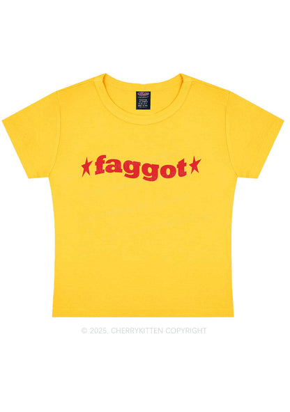 Red Faggot Pride Y2K Baby Tee Cherrykitten