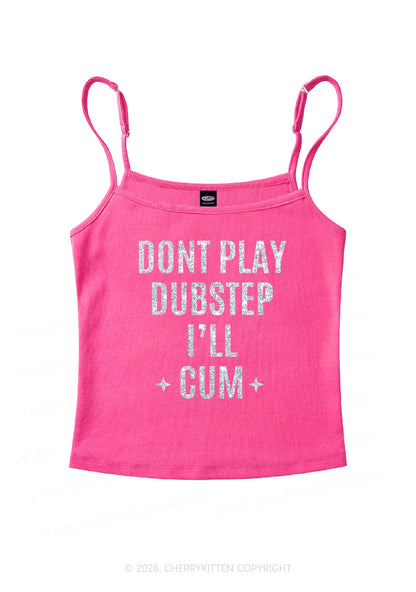 Glitter Dont Play Dubstep Y2K Spaghetti Strap Cami Cherrykitten