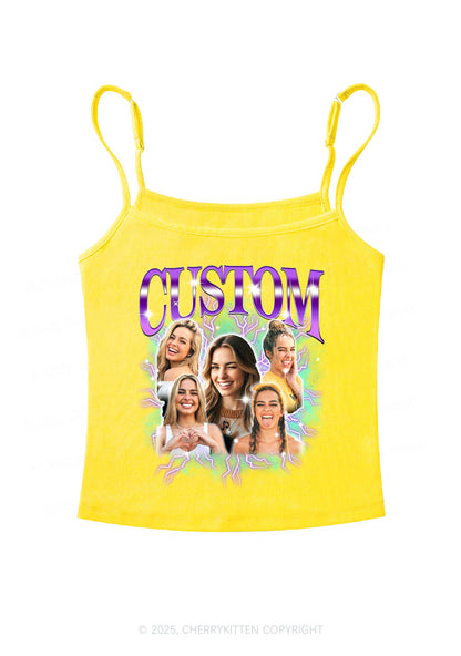 Custom Collage Portrait Y2K Spaghetti Strap Cami Cherrykitten
