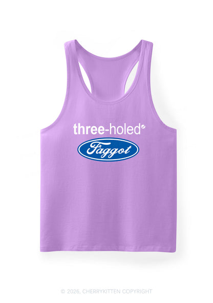 Three Holed Faggot Pride Y2K Men Racerback Tank Top Cherrykitten