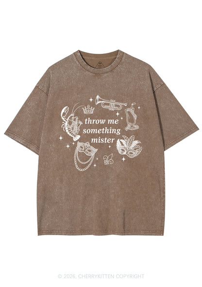 Throw Me Something Mister Y2K Shirts Washed Tee Cherrykitten
