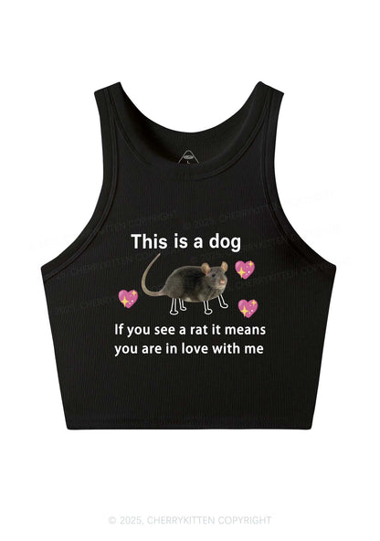 If You See Rat Y2K Crop Tank Top Cherrykitten