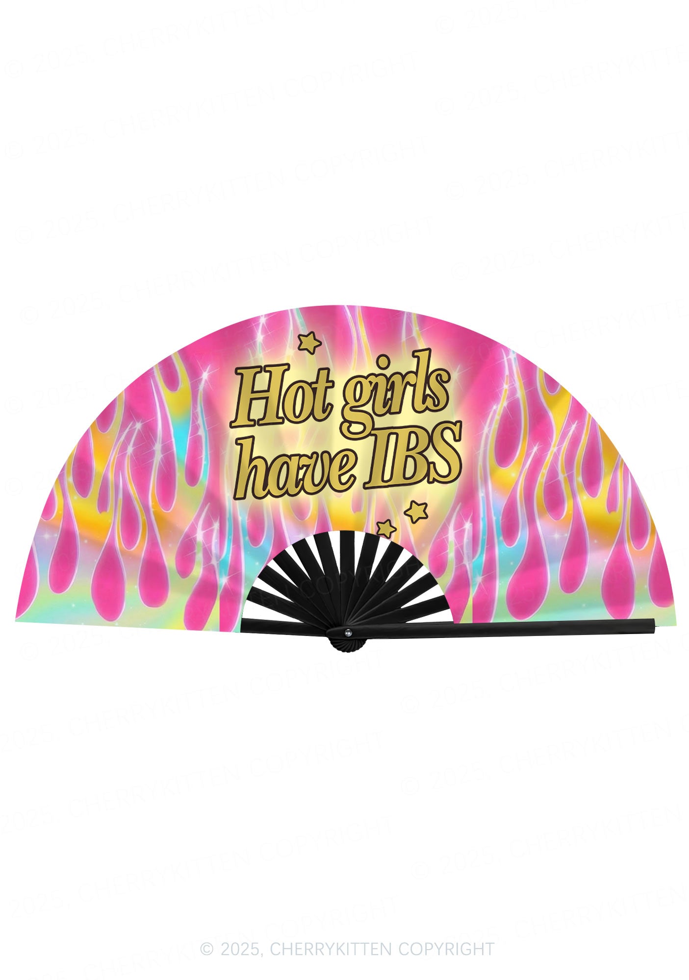 Hot Girls Have IBS Y2K Rave Hand Fan Cherrykitten