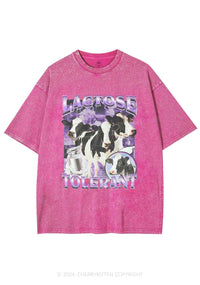 Lactose Tolerant Cow Y2K Washed Tee Cherrykitten