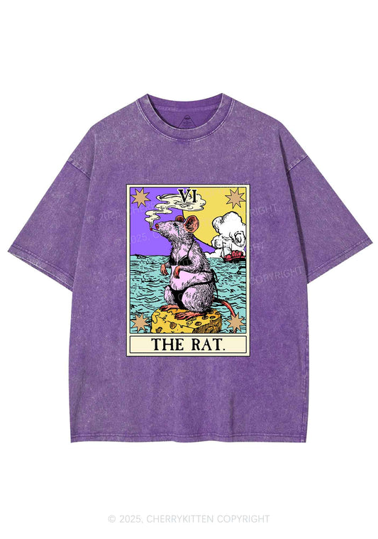 The Rat Smoking Y2K Shirts Washed Tee Cherrykitten