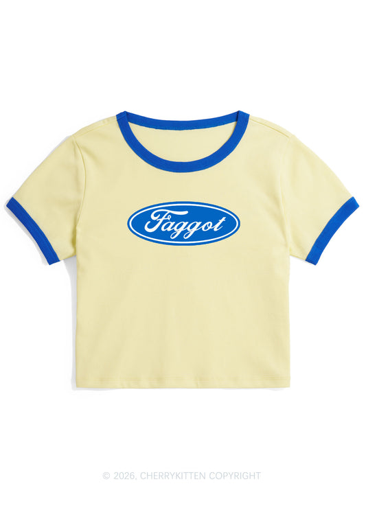 Faggot Pride Y2K Ringer Tee Cherrykitten